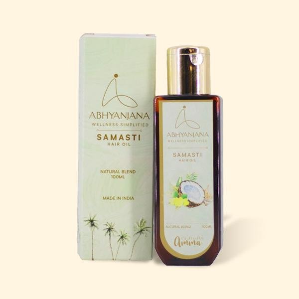 Samasti Ayurvedic Hair Oil bottle with box - 3